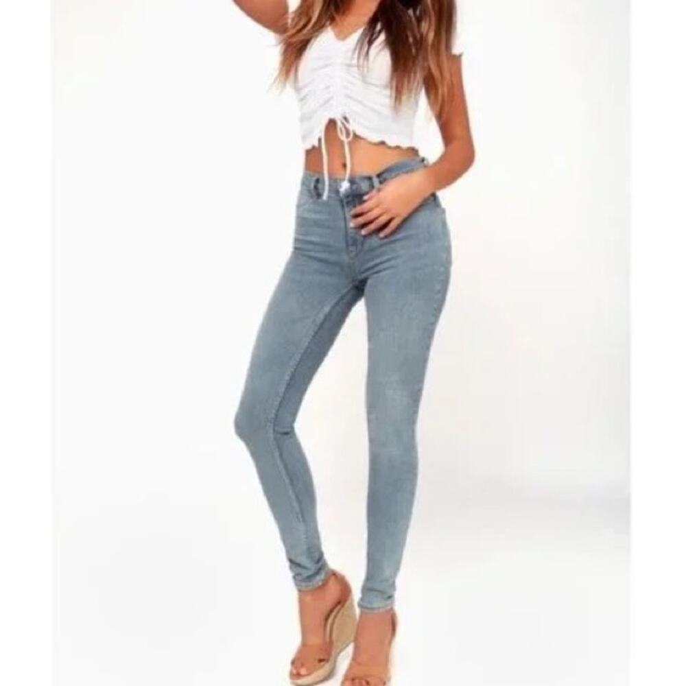 Free People Light Wash High Rise Skinny Ankle Jeans Size 27